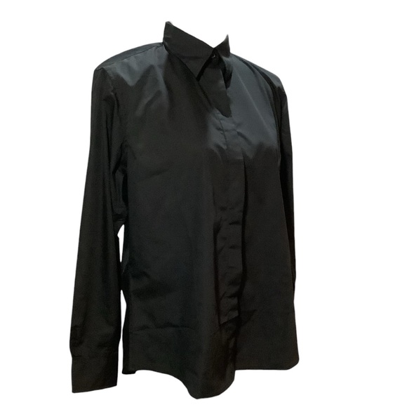 Womens Chef Works Size Large Button Up Kitchen Restaurant Staff Work Shirt Black - Picture 6 of 8